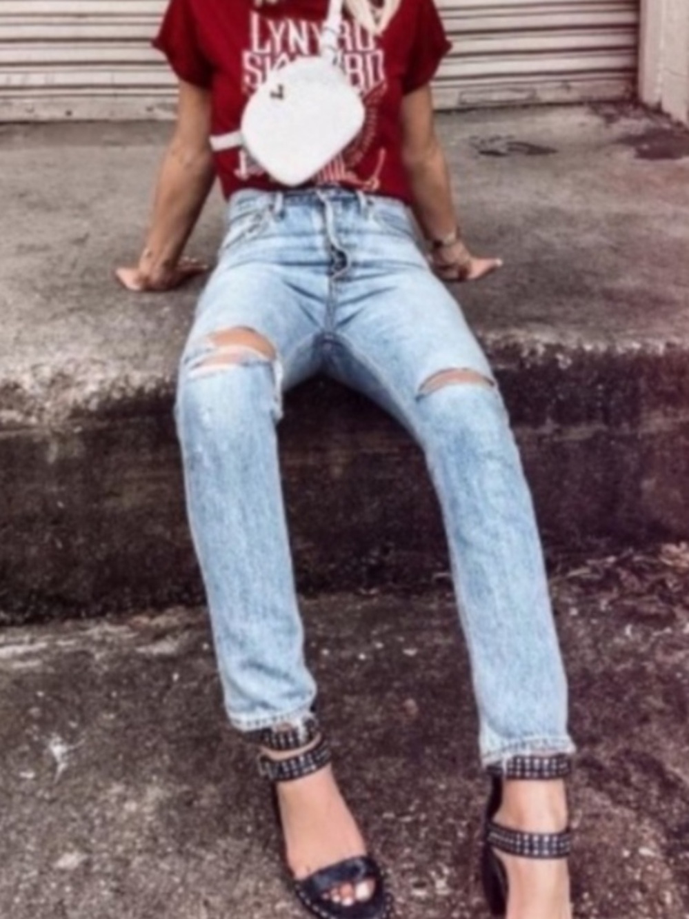 Agolde Jamie Distressed HI Rise Jeans 27